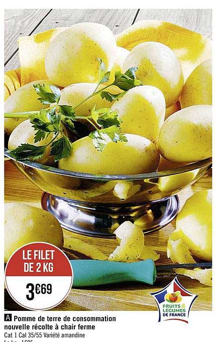 pomme de terre de consommation nouvelle récolte à chair ferme