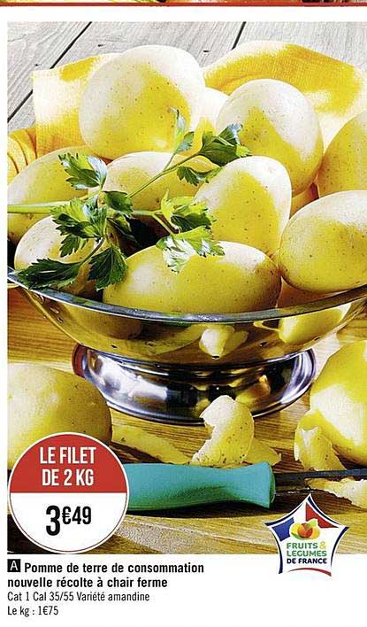 pomme de terre de consommation nouvelle récolte à chair ferme