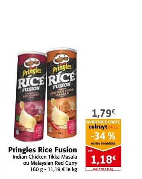 pringles rice fusion -34% remise immédiate