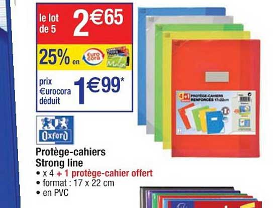 protège cahiers strong line oxford
