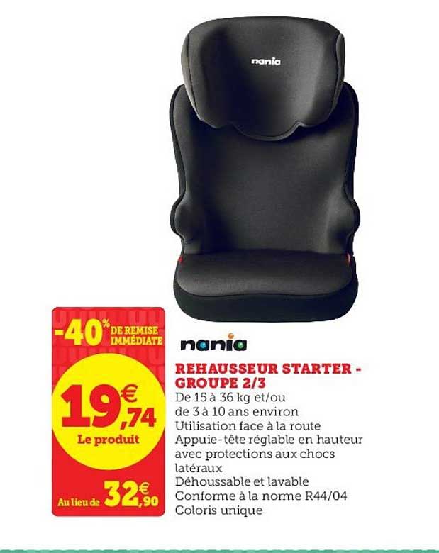 rehausseur starter groupe 2 3 nania -40% de remise immédiate
