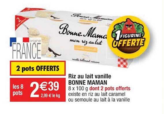 riz au lait vanille bonne maman