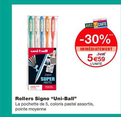 Rollers Signo Uniball -30% Immédiatement