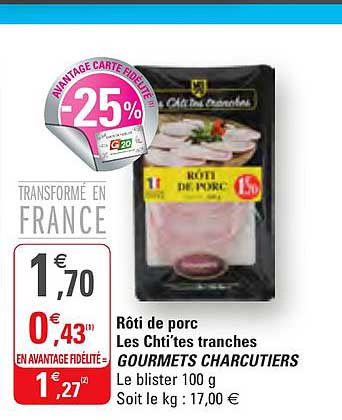 Rôti De Porc Les Chti Tes Tranches Gourmets Charcutiers
