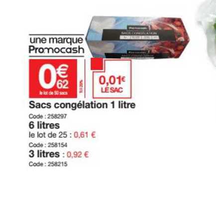 sacs congélation 1 litre