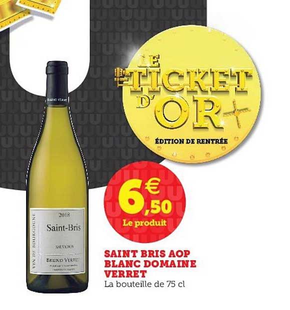 saint bris aop blanc domaine verret