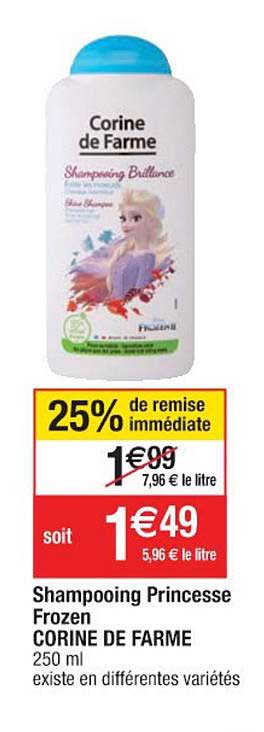 shampooing princesse frozen corine de farme