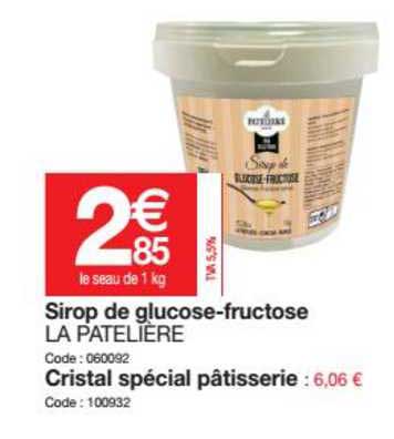 Sirop De Glucose Fructose La Patelière