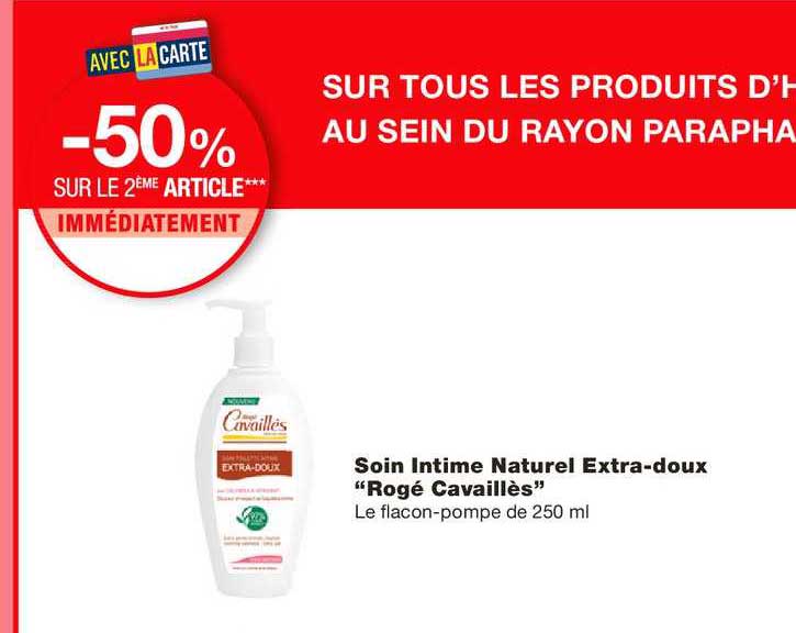 soin intime naturel extra doux rogé cavaillès -50% sur le 2e