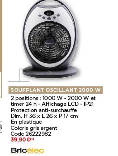 soufflant oscillant 2000 w bricélec