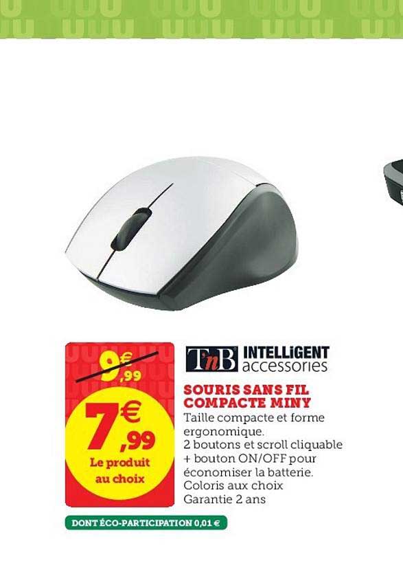 Souris Sans Fil Compacte Miny T'nb