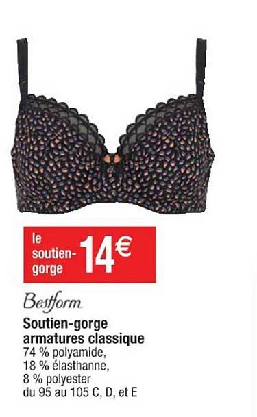 soutien gorge armatures classique bestform