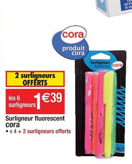 Surligneurs Fluorescent Cora