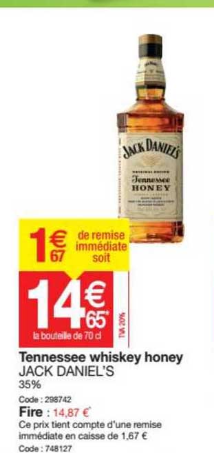 tennessee whiskey honey jack daniel's