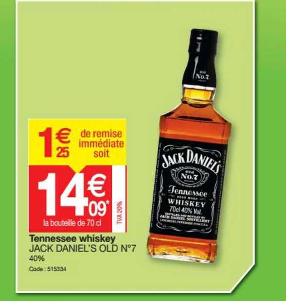 tennessee whiskey jack daniel's old n°7