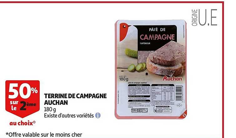 Terrine De Campagne Auchan 50% Sur Le 2ème