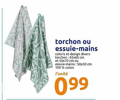 torchon ou essuie mains