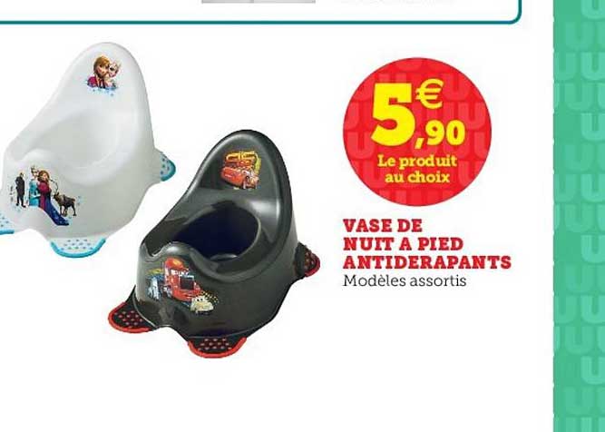 vase de nuit à pied antidérapants