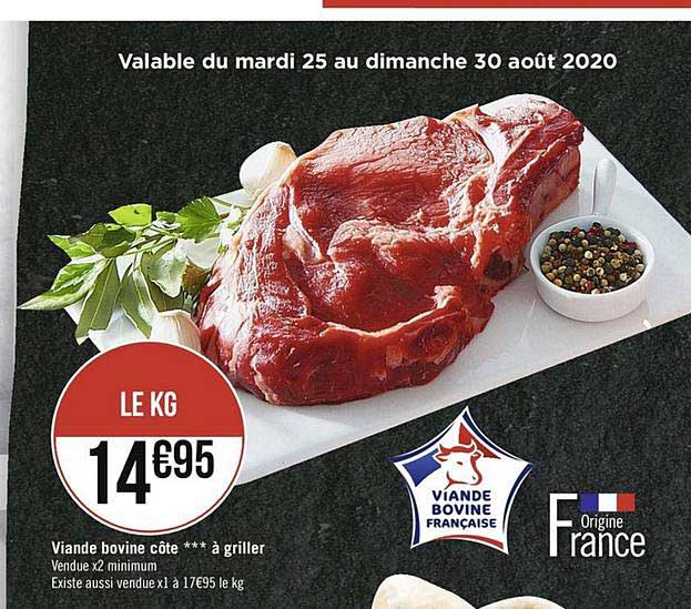 Viande Bovine Côte à Griller
