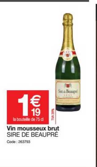 Vin Mousseux Brut Sire De Beaupré