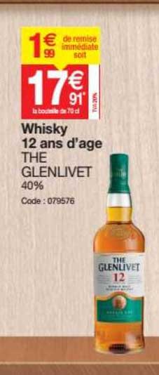 whisky 12 ans d'age the glenlivet