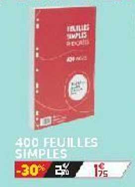 400 Feuilles Simples