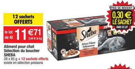 aliment pour chat sélection du boucher sheba