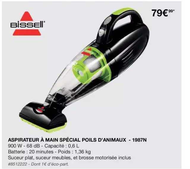 aspirateur à main spécial poils d'animaux - 1987n bissell