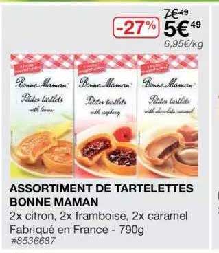 assortiment de tartelettes bonne maman