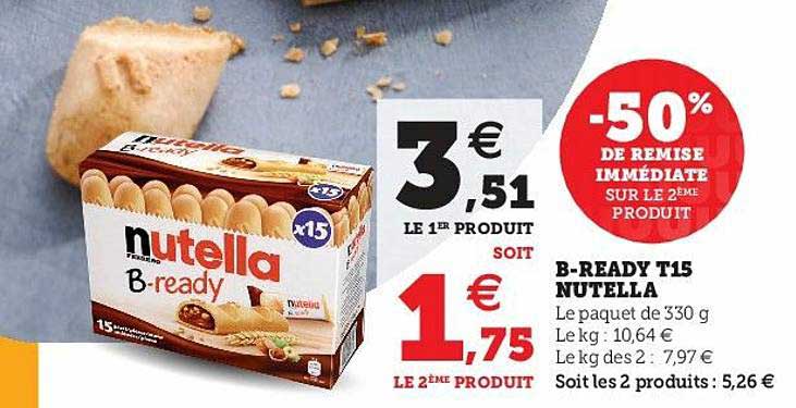 b-ready t15 nutella
