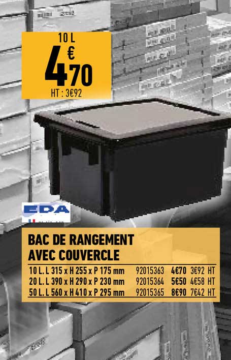 Bac De Rangement Avec Couvercle