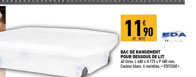 Bac De Rangement Pour Dessous De Lit Eda