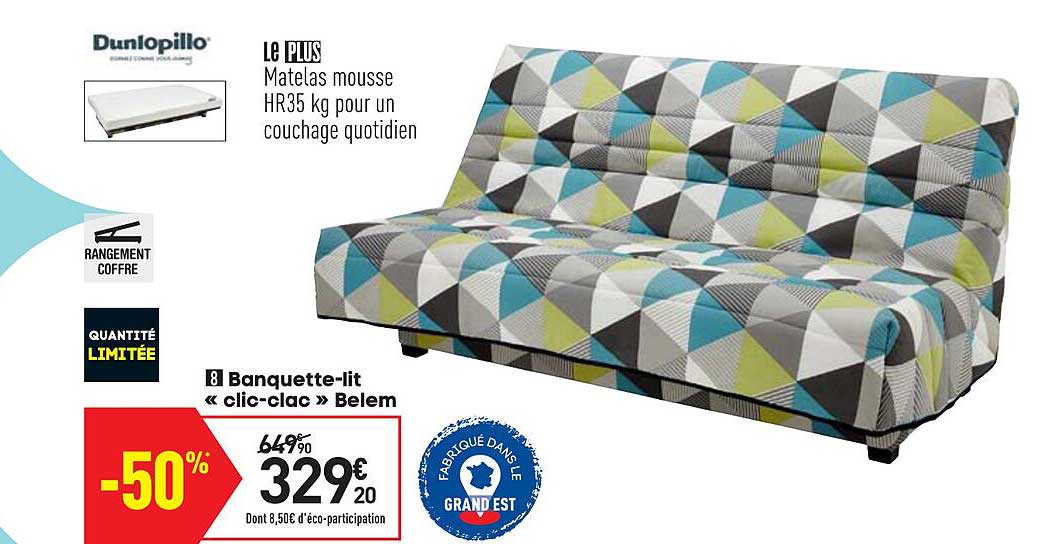 banquette-lit «clic-clac» belem