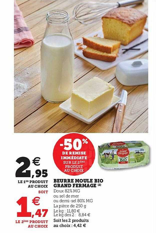 beurre moulé bio grand fermage