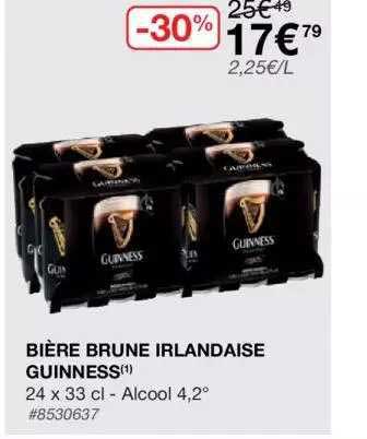bière brune irlandaise guinness