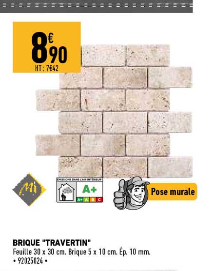 brique "travertin" mi