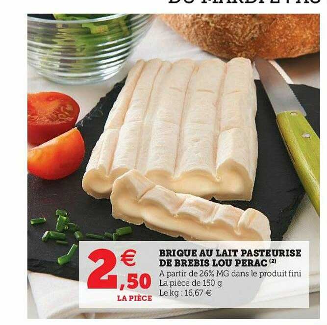 brique au lait pasteurisé de brebis lou pérac