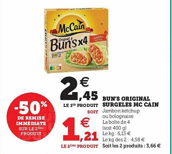 Bun's Original Surgelés Mc Cain