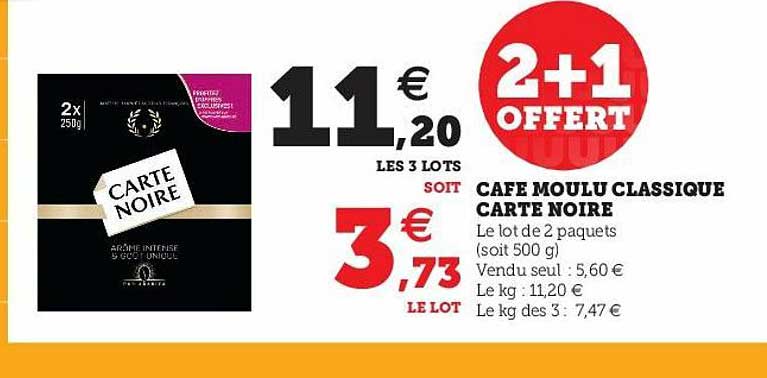 Café Moulu Classique Carte Noire