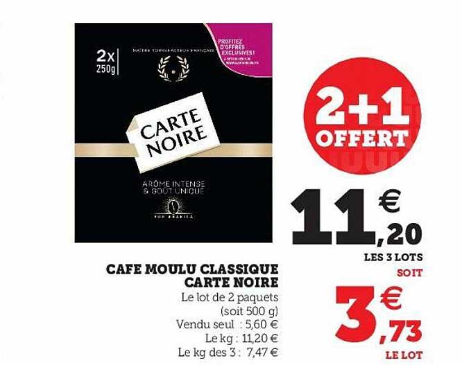 Café Moulu Classique Carte Noire