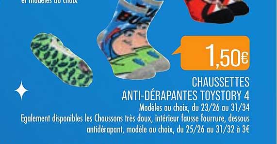 Chaussettes Anti-dérapantes Toystory 4