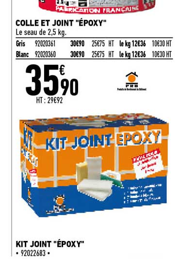 colle et joint "époxy" kit joint "époxy"