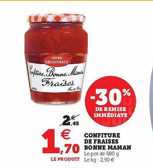 confiture de fraises bonne maman