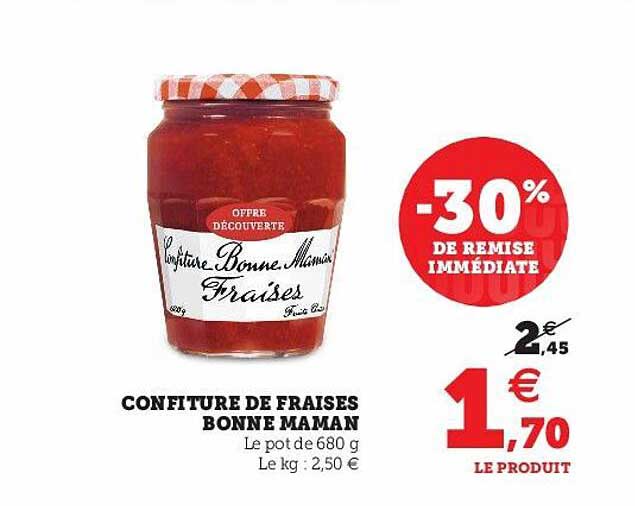 confiture de fraises bonne maman