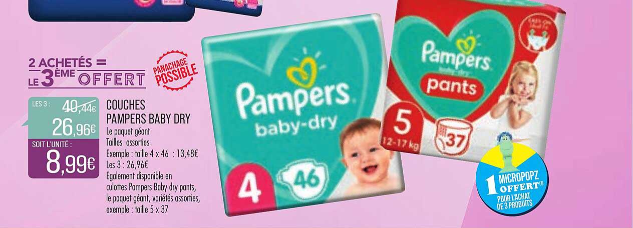 Couches Pampers Baby Dry