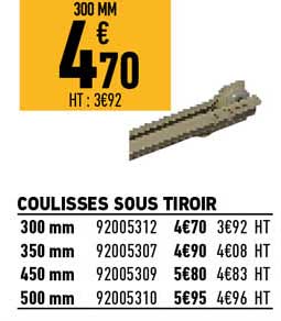 coulisses sous tiroir