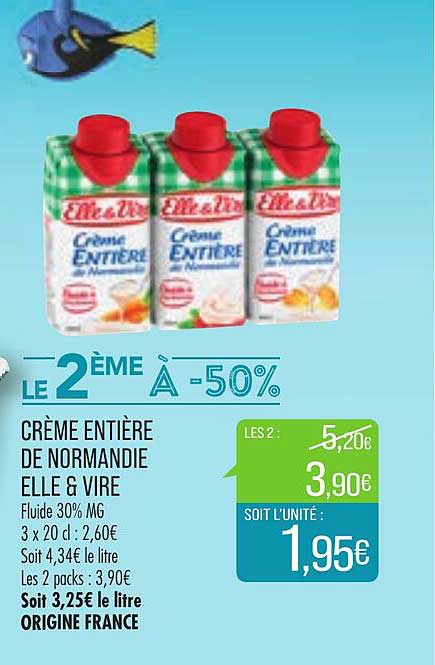 Crème Entière De Normandie Elle & Vire