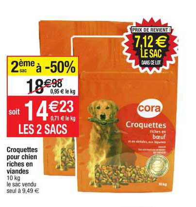 croquettes pour chien riches en viandes