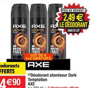 déodorant atomiseur dark temptation axe