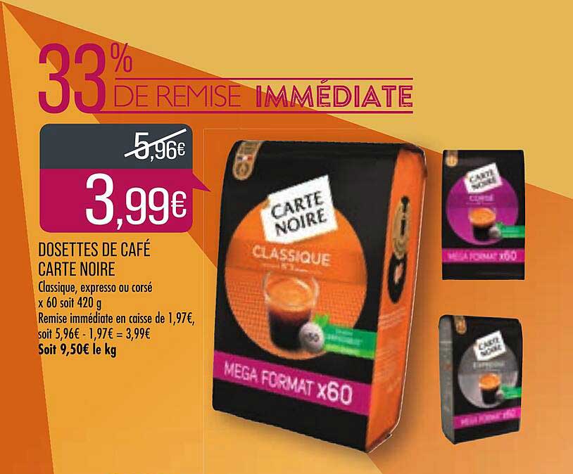 Dosettes De Café Carte Noire